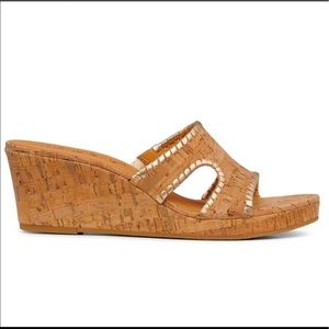 HARD TO FIND!!! Jack Rogers Sloane Mid-wedge Cork Sandal 10M